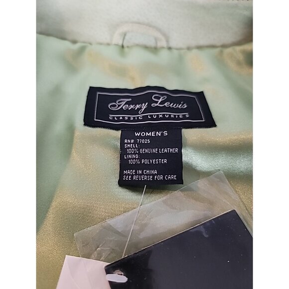 Terry Lewis Classic Luxurie Women Suede Leather Fringe Cape One Size Mint Green - Picture 11 of 14